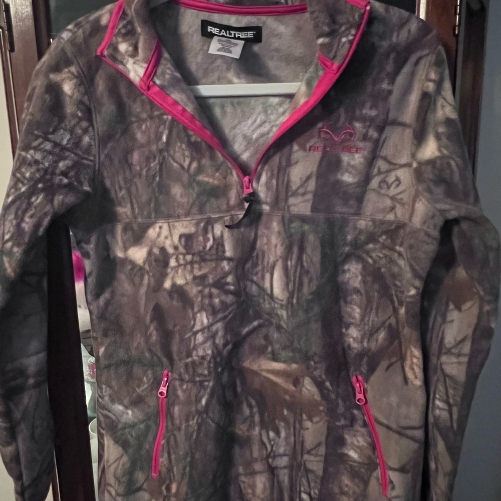 Realtree Camouflage Pullover with Pink Accents